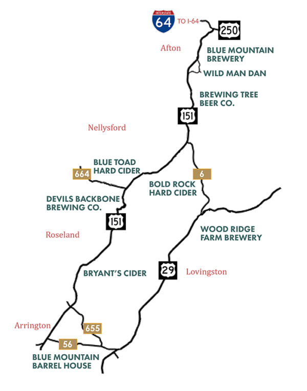 Map – Brew Ridge Trail