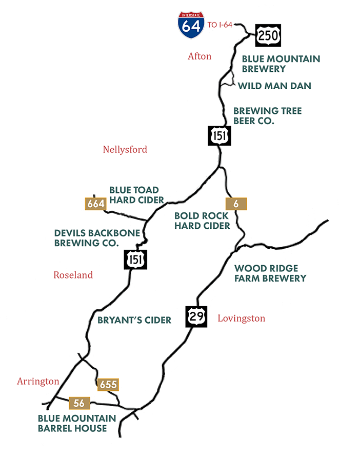 Brew Ridge Trail Map